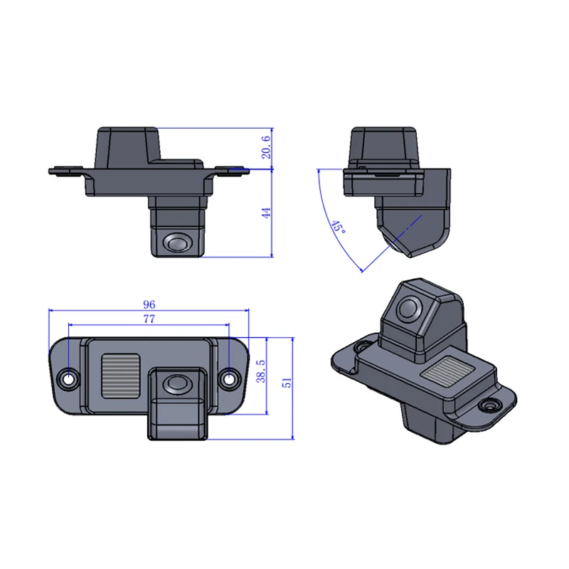 

For Ssangyong Actyon camera car parking HD CCD backup rearview camera waterproof nignt vision vehicle camera