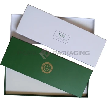 Custom Logo Printed Tie/Scarf Box with Hard Cardboard for Apparel/Personal Product Packaging