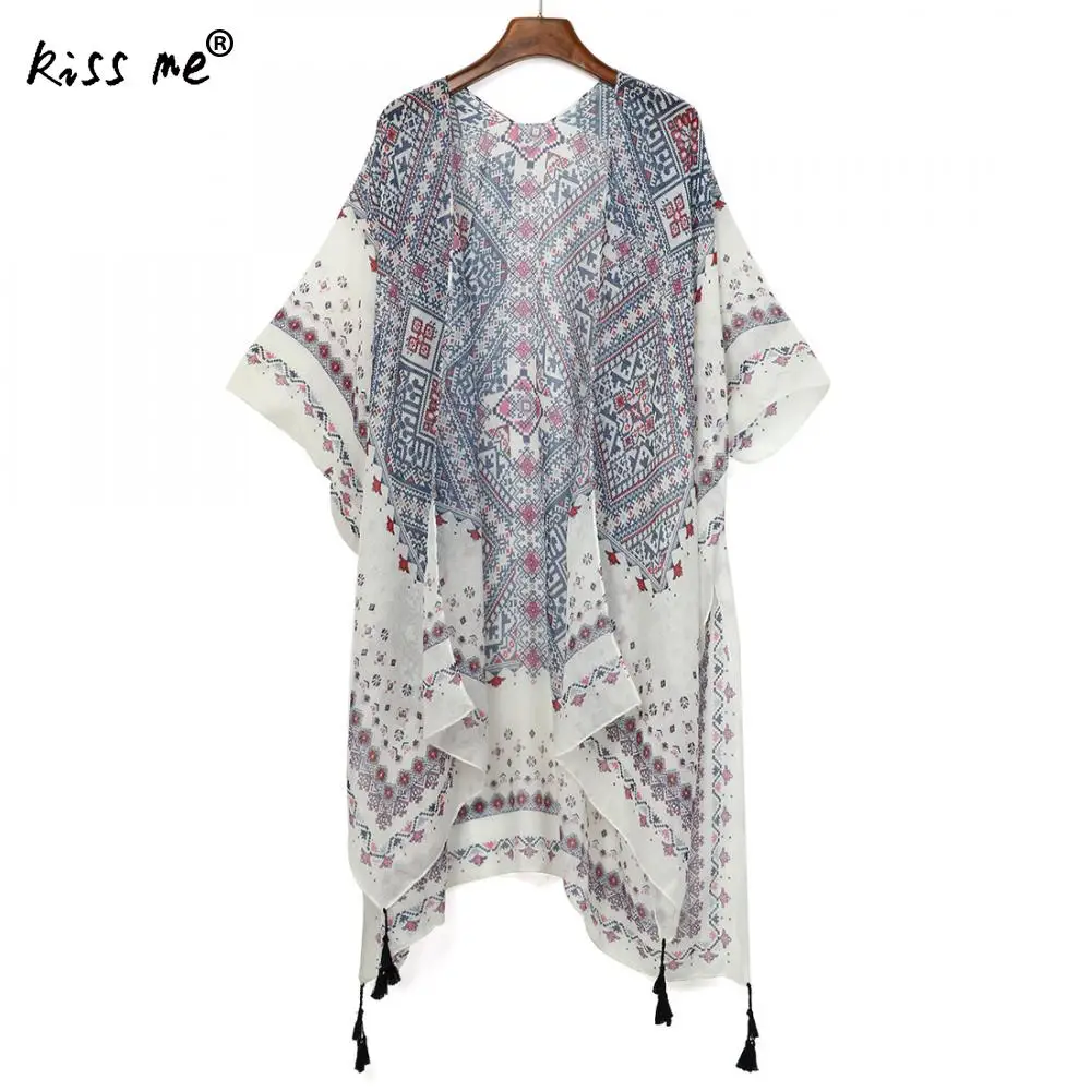 Летние Для женщин кимоно Mujer 2018 Blusa Бохо блузка топы Пляж тела Feminino Blusas Винтаж