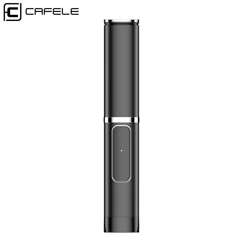 Черный CAFELE Bluetooth селфи палка портативный ручной умный Штатив для телефона, фотокамеры с беспроводным пультом дистанционного управления для iPhone samsung huawei xiaomi - Цвет: Черный