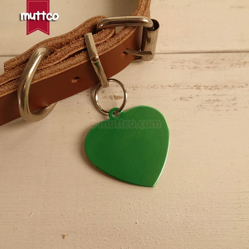 500 шт./лот простой Алюминиевый тег для имени питомца в форме сердца на заказ