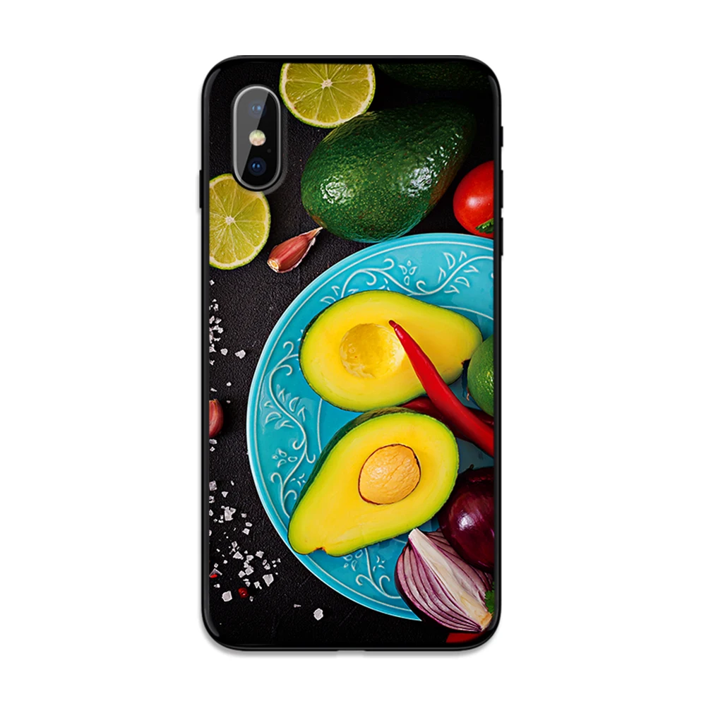 Мягкий чехол из ТПУ с фруктовым авокадо для Apple iPhone 6 6S 7 8 Plus 5 5S SE X XS MAX XR силиконовые