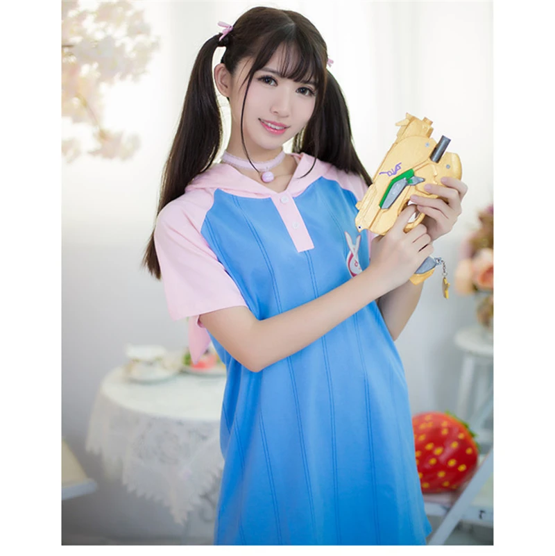 Костюм для косплея игры OW DVA униформа D.va свитшот платье повседневные свободные