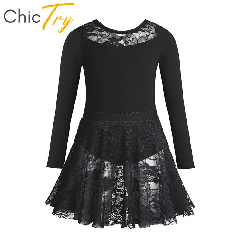 

Детские кружевные гимнастические балетные трико с длинными рукавами, комплект с балетной юбкой-пачкой, детские костюмы для лирических танц...