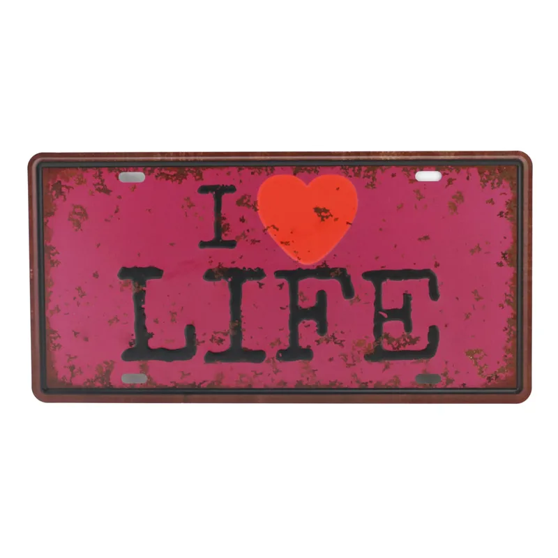 License Plate Store Bar Wall Decoration Tin Sign Vintage Metal Home Decor Painting Plaques Poster For The Garage 15x30CM C13 - Цвет: P