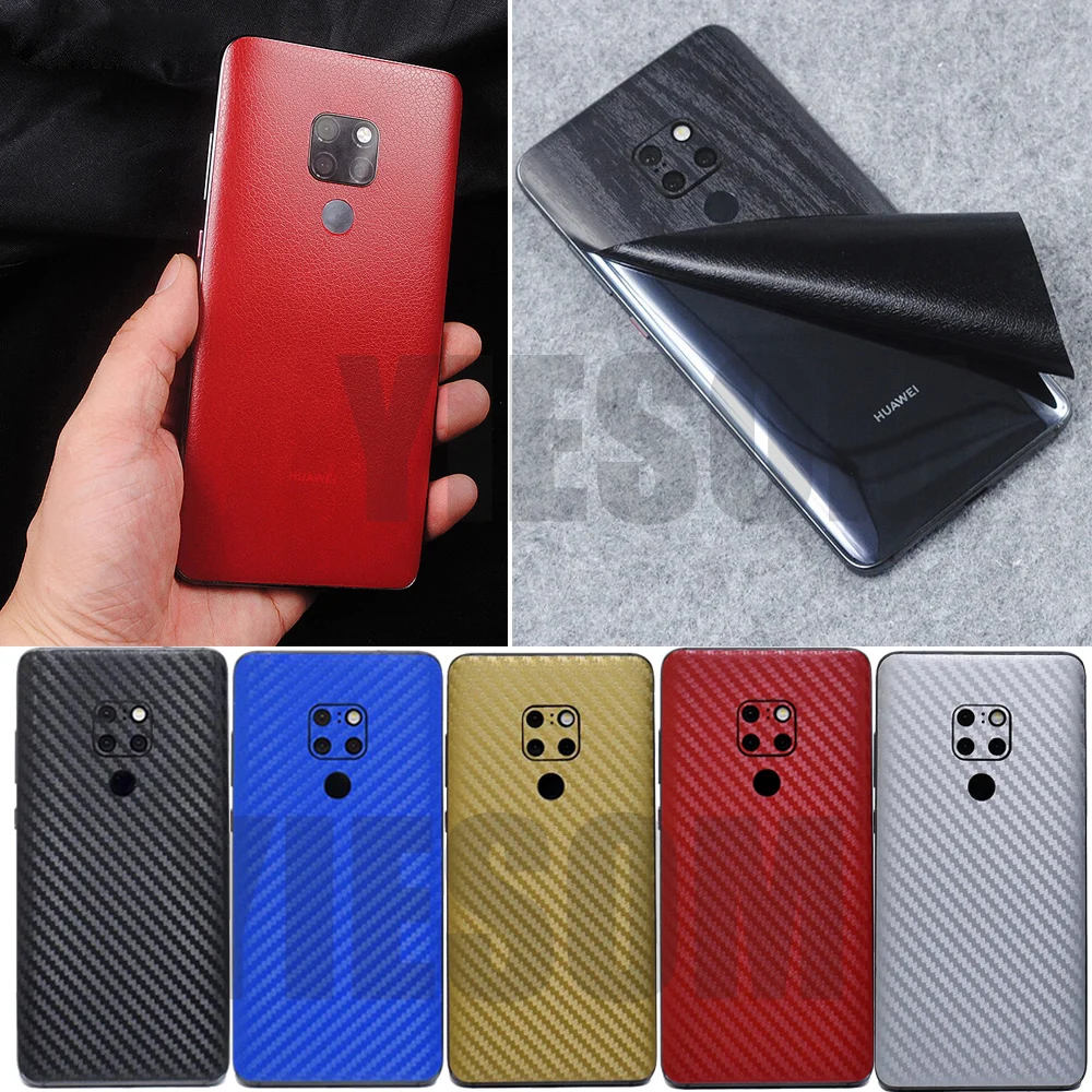 Задняя пленка для Huawei Mate 20 Lite углеродная защитная наклейка Pro кожаная