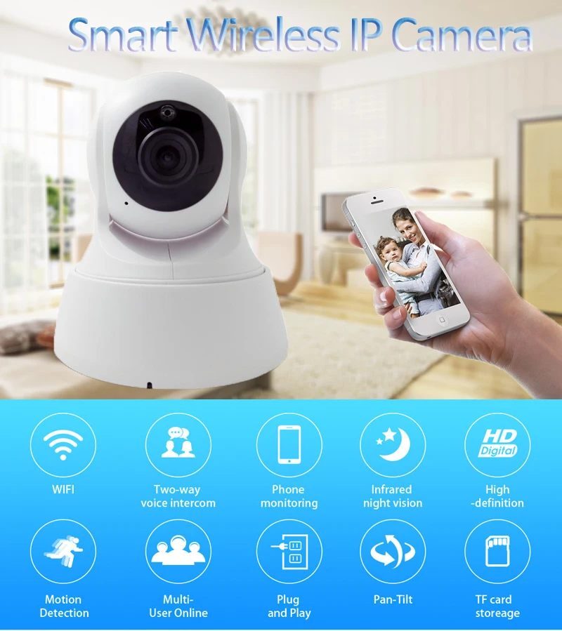 ГОРЯЧАЯ 1080 P Full HD 960 2 миллиона пикселей ночного видения ИК Веб камера CCTV Wi Fi сеть wifi