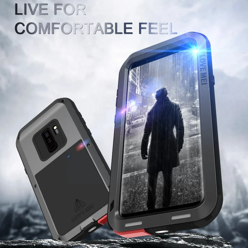 Чехол Love mei из алюминия и металла для Samsung S9 противоударный чехол телефона с
