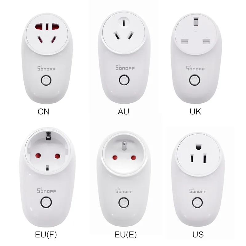 Прямая поставка автомобильная зарядка USB розетка Sonoff S26 WiFi умная вилка EU/US/UK/CN/AU 12V