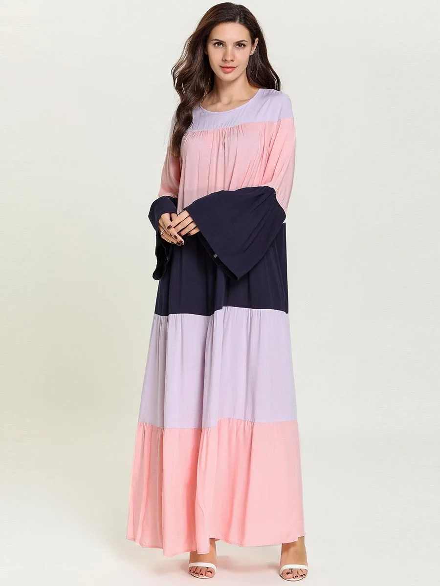 Длинное Платье женское повседневное мусульманское abaya Femme Дубай Турецкая индейка