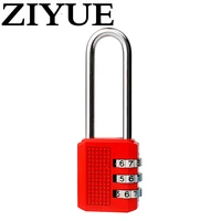 free shipping long shackle travel luggage code lock zinc alloy metal safety small padlock