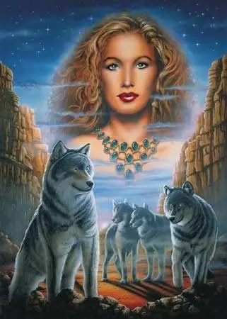 

Diamond Painting Cartoon Serise ''Wolf girl''Home Decor DIY 5D Full Square Drill Diamond Mosaic Needlework Handmade Gift