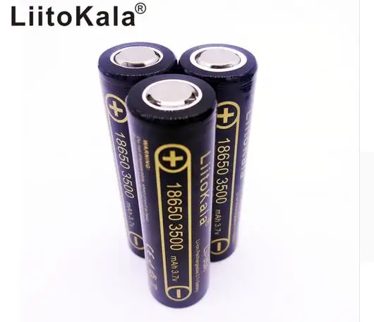Литий ионный аккумулятор LiitoKala литий 18650 3 7 мА/ч 3500 в для быстрой зарядки|li-ion