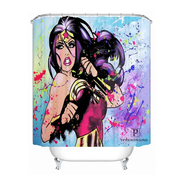 Shower Curtain На заказ Бэтмен Комикс Поп Арт водонепроницаемый занавеска для душа домашняя Ванна Ванная комната s крючки полиэстер ткань разные размеры#180421-Sina-02 - Цвет: Shower Curtain