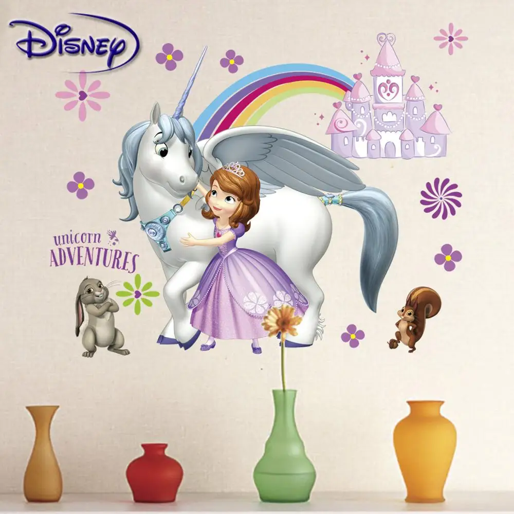 Декоративная наклейка Disney София принцесса Единорог для детской комнаты