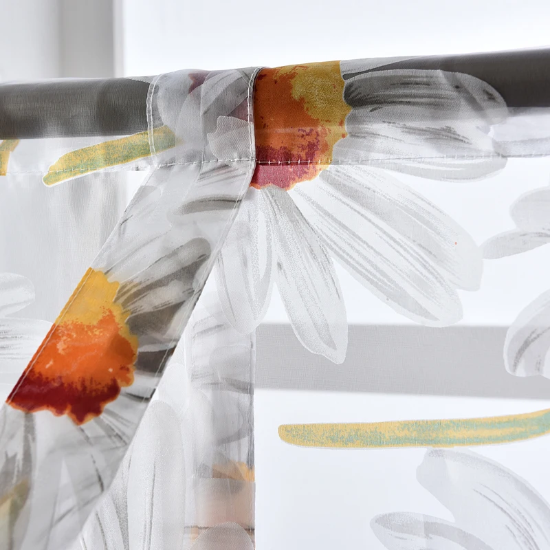 NAPEARL Цветочная римская фотопанель тюль короткое окно Современная вуаль