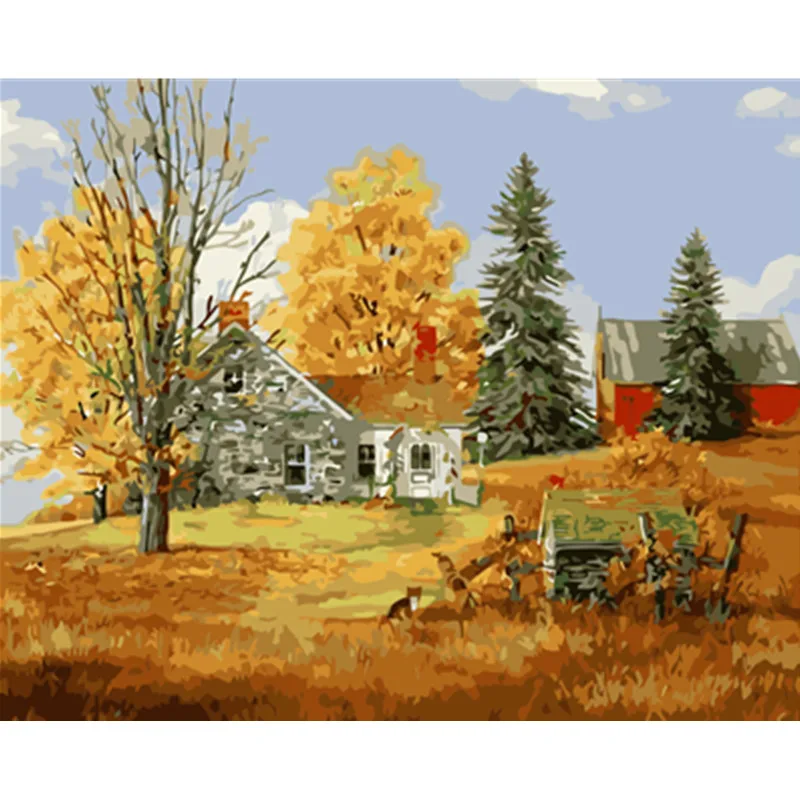 Legend of the Fall.40x50cm Раскраска по номерам сделай сам wall Art Гостиная украшения пейзажи