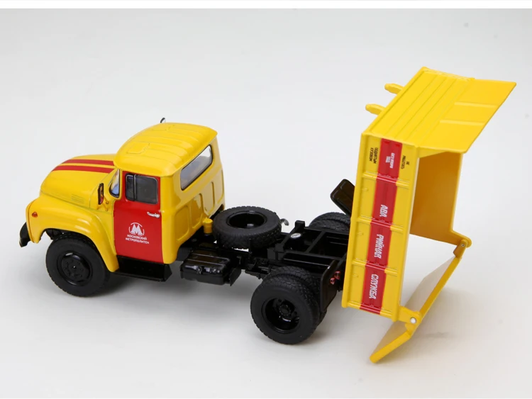 Out Of Print New Die Cast Metal 1/43 Yellow Russian Soviet Truck Desktop Display Collection Model Toys For Children