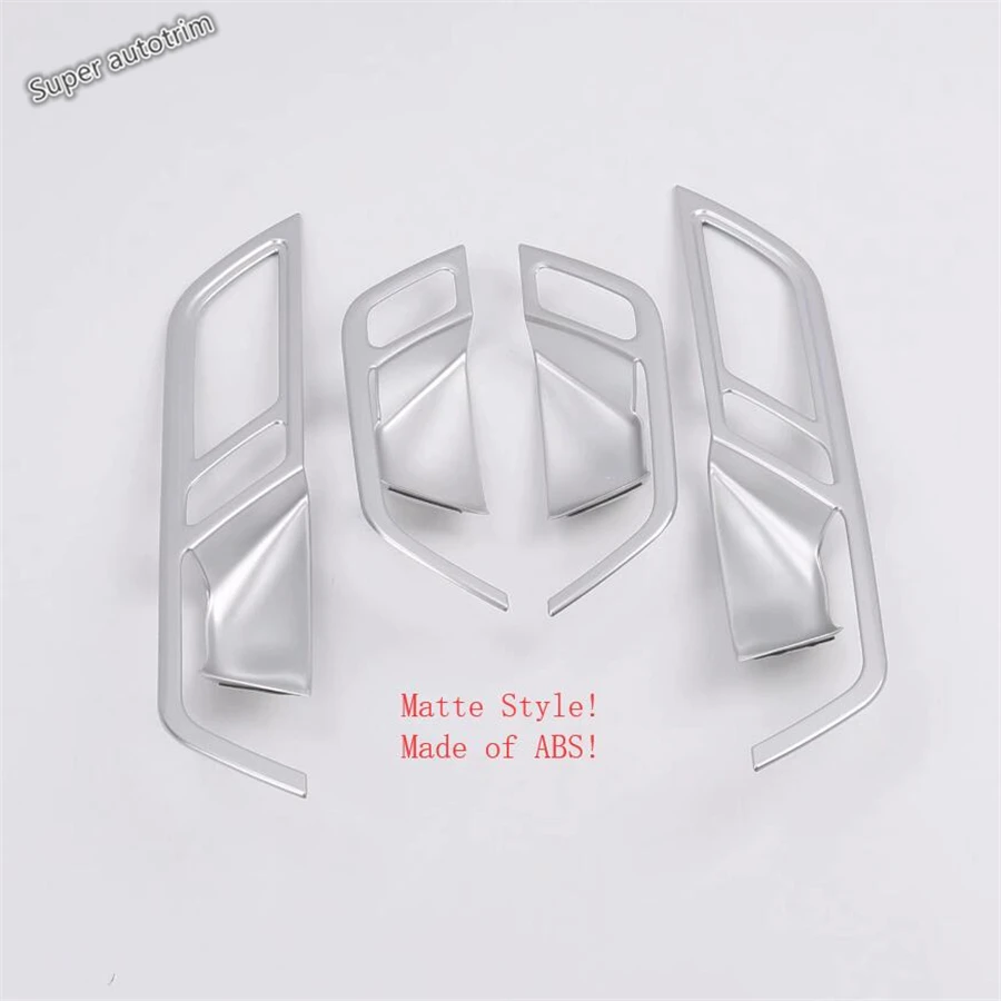 Inner Door Doorknob Handle Bowl Frame Cover Trim Accessories Interior ABS Fit For Audi A6 C8 2019 2020 2021 Carbon Fiber Look | Автомобили