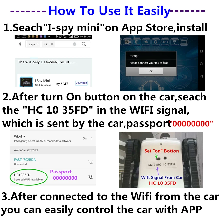 New Happy Cow 777-270 Wifi Rc Mini Tank RC Car FPV 30w Pixels Deformable Camera Support IOS Phone Android remote control Toys | Игрушки и