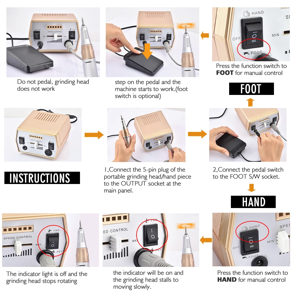 Машинка для маникюра и педикюра 30000 об./мин.|nail art drill machine|30000 rpmelectric nail |