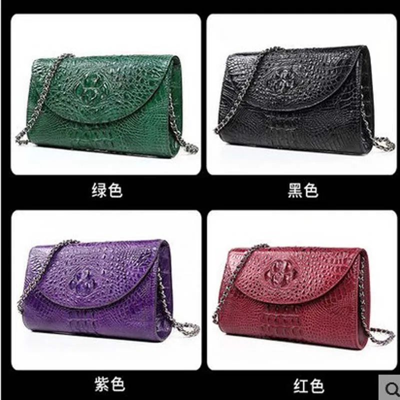 Pugete новая крокодиловая женская сумка модная на цепочке через плечо для отдыха|women