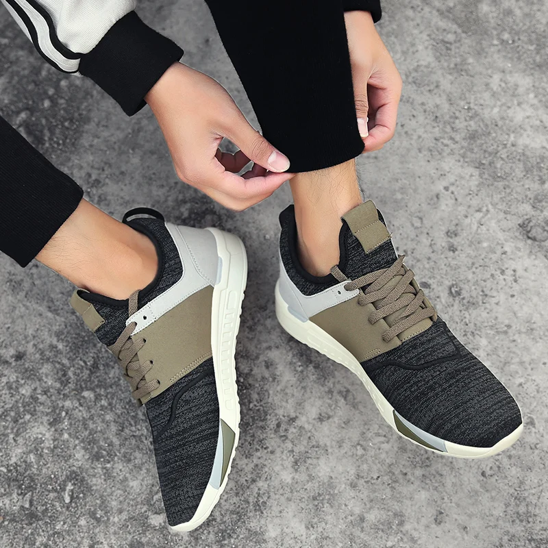 Weweya/коричневые мужские кроссовки для бега на шнуровке Прогулочные новые