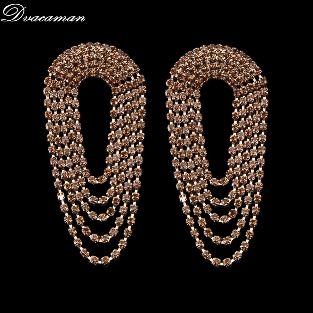 Dvacaman Boho, многоцветные серьги-капли с кристаллами, Женские Модные металлические массивные серьги, этнические свадебные подарки, ювелирные изделия, бижутерия