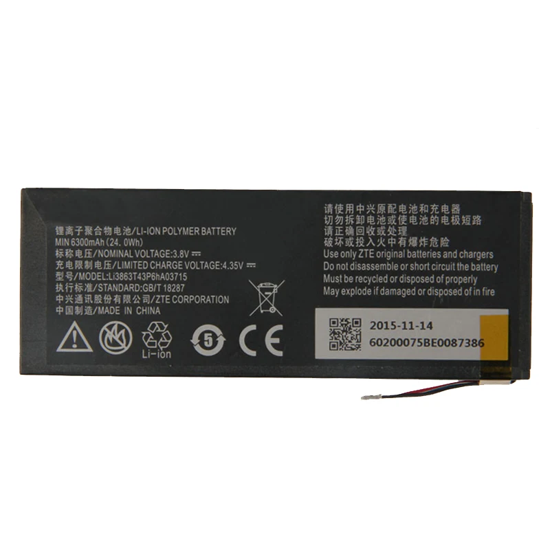 Оригинальный аккумулятор Li3863T43P6hA03715 для телефона ZTE MF97V MF97B MF97G SPro 2 6300