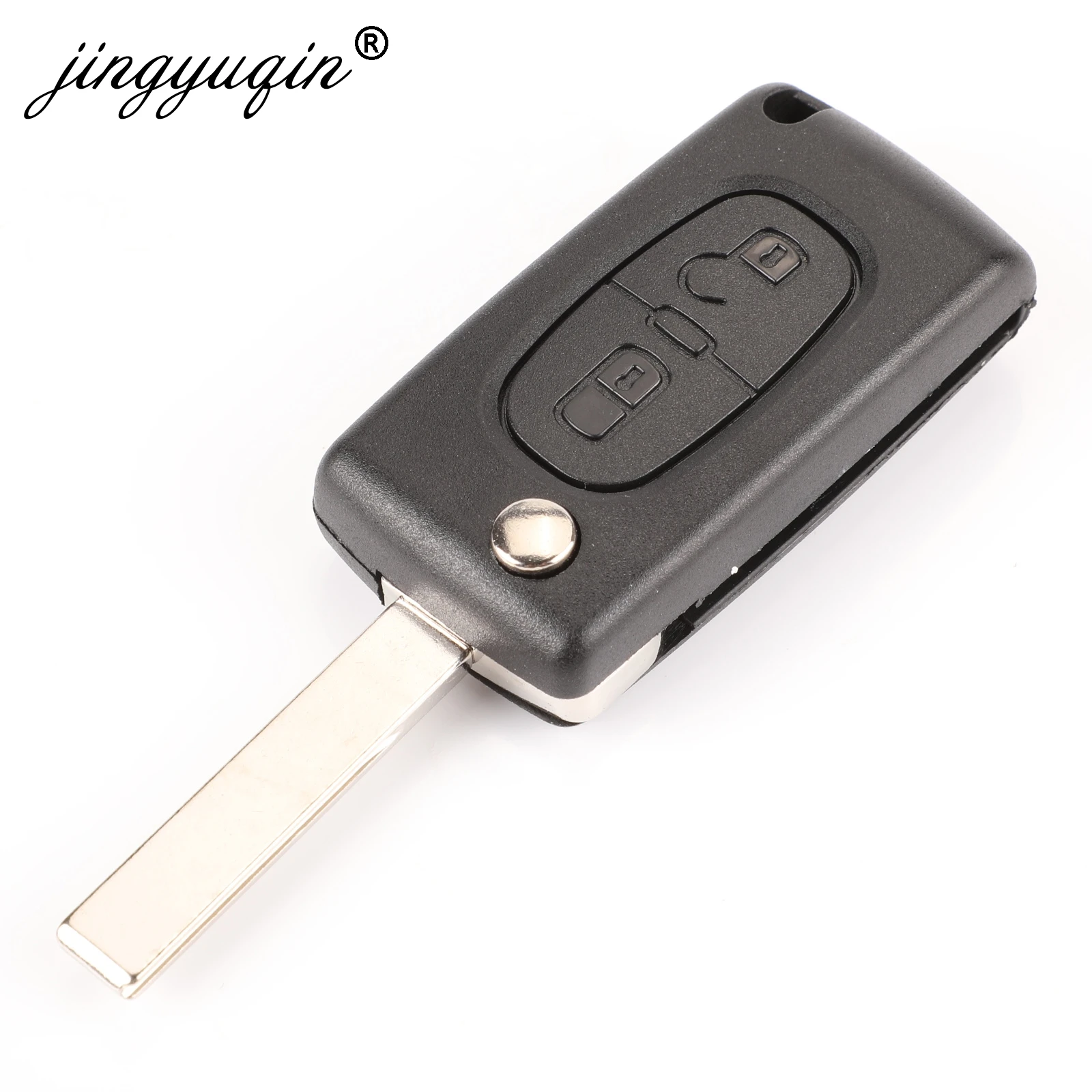 Фото Jingyuqin 2 кнопки дистанционный складной ключ для Peugeot 207 307 308 3008 407 433 МГц PCF7961 /41 ASK FSK CE0536 CE0523 HU83 VA2 №2