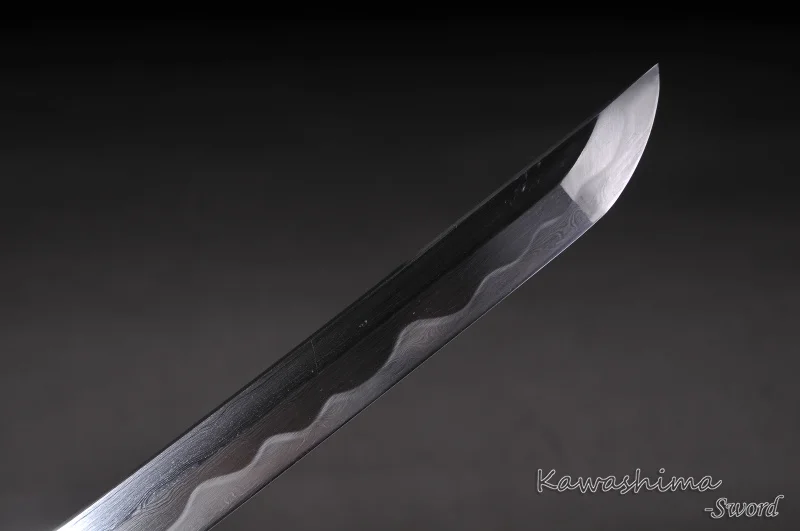 

Damascus Samurai Sword Handmade Real Katana Heat Tempered Copper Tsuba Full Tang Sharpness Ready-104cm Length