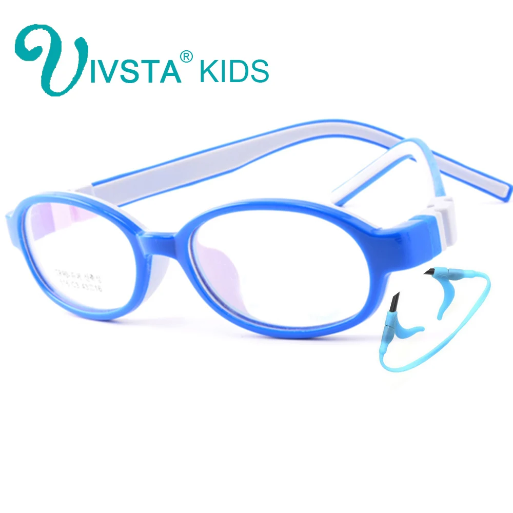 IVSTA 516 43 16 силиконовые очки для девочек детская оправа TR90 оптические с ремешком