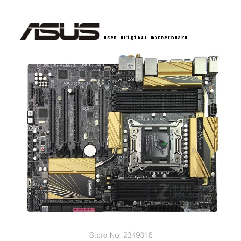 Для ASUS X79 DELUXE б/у оригинальная материнская плата разъем LGA 2011 DDR3 для настольного