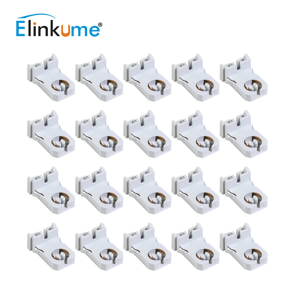 Elinkume 20 шт./лот T8 держатель лампы Цоколи люминесцентные t8 разъем для светодиодные |