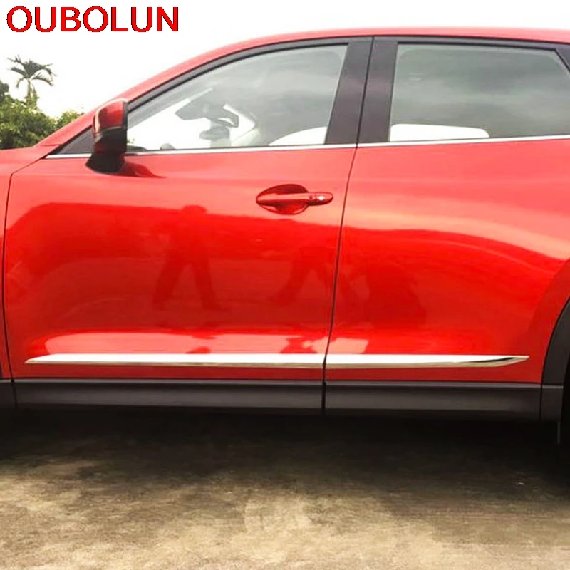 OUBOLUN для Mazda CX-5 CX5 2017 2018 ABS Хромированная боковая декоративная накладка кузова