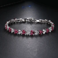 new design crystal jewelry brilliant aaa zircon lucky red charm bracelets for best friend gifts brilliant charm bracelets b 046