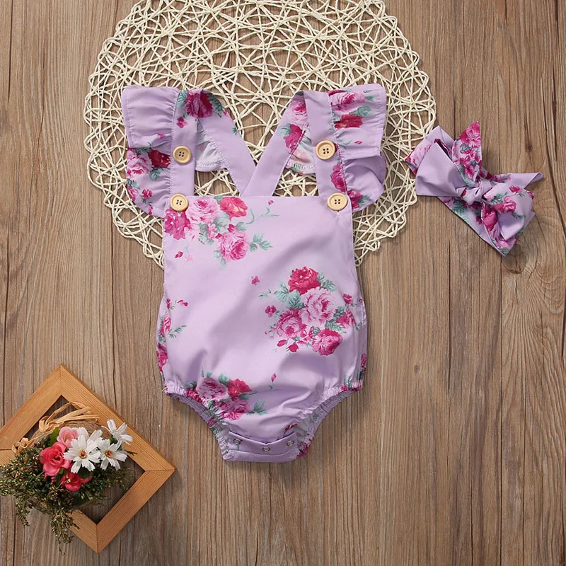 Боди и повязка на голову для новорожденных с цветочным принтом|baby girl clothes|newborn baby