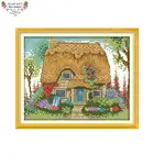 Ваш подарок F400 14CT 11CT подсчитанный и отпечатанный домашний декор соломенная хижина вышивка наборы для вышивки крестиком