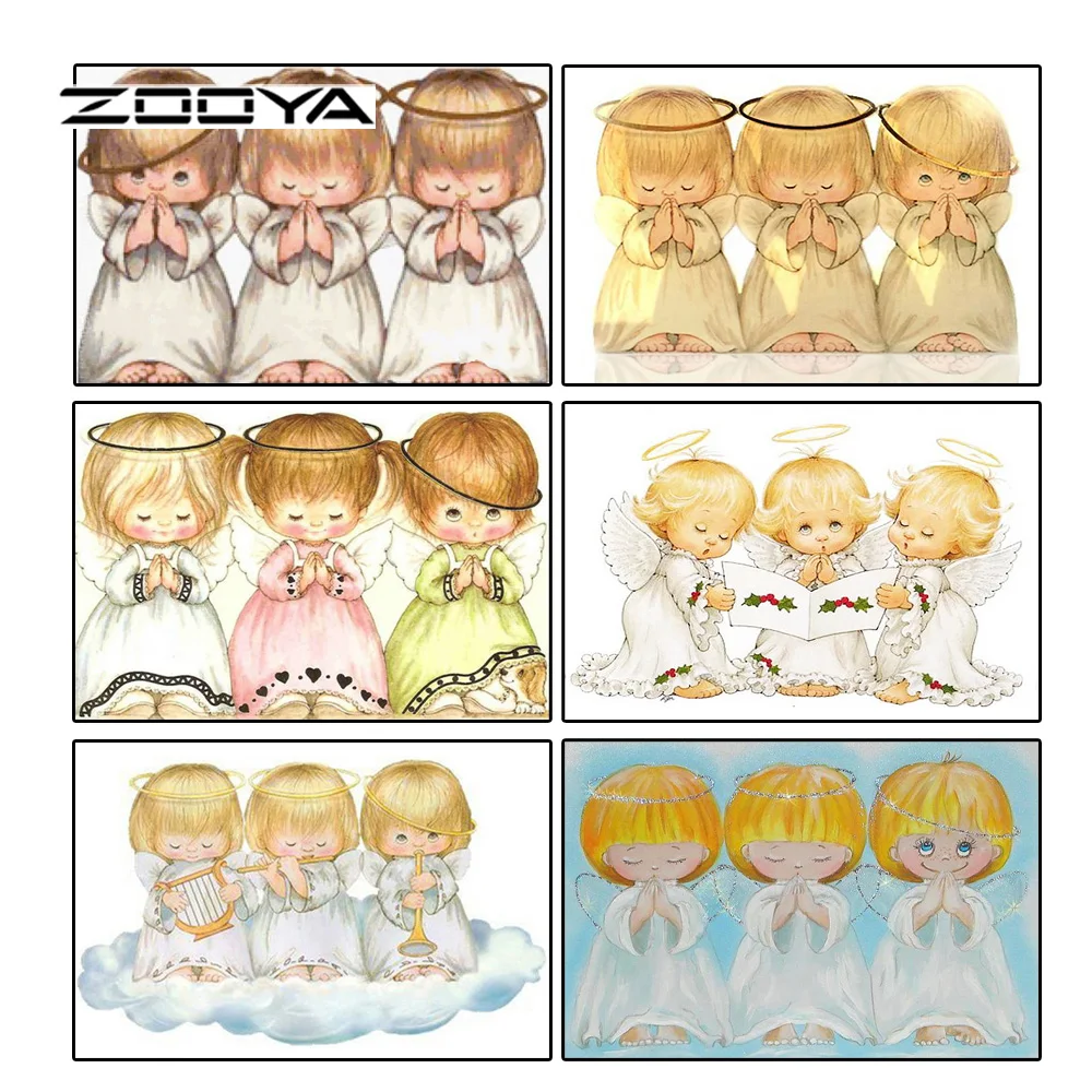 ЗООЯ 5Д Самостоятельная алмазная живопись 6 стиль Ангел Полное сверление Вышивка Мозаика Продажа Подарок Декор Картины с Блестками РФ1861.