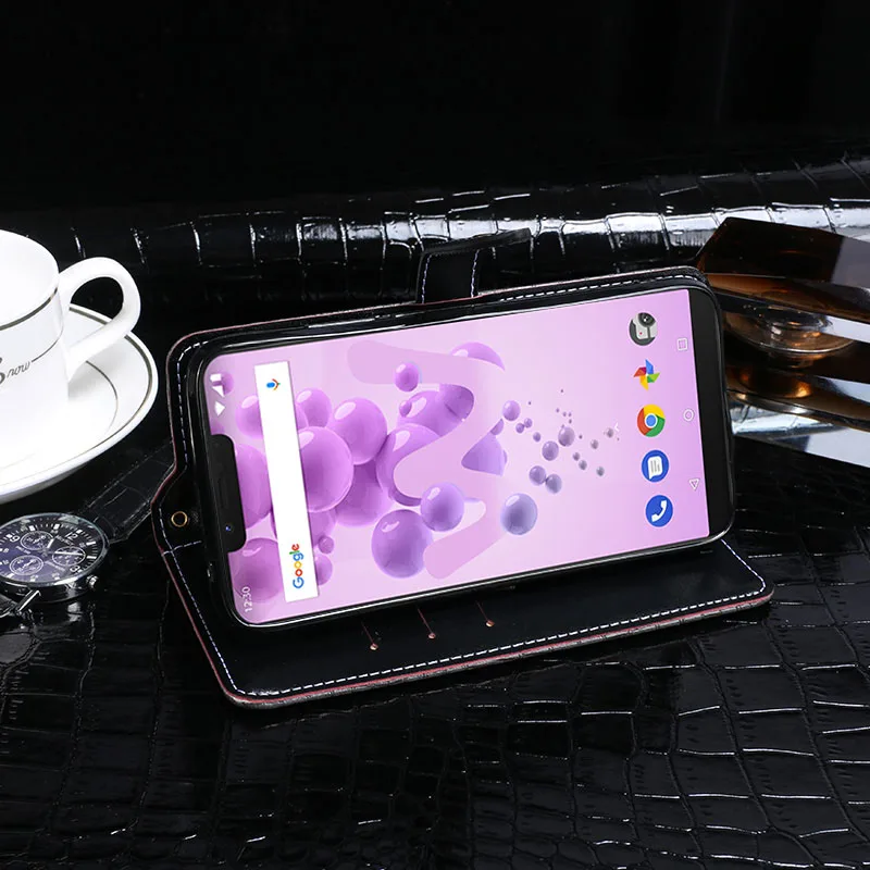 Чехол Wiko View 2 Go Роскошный кожаный флип-чехол для View2 защитный чехол телефона с