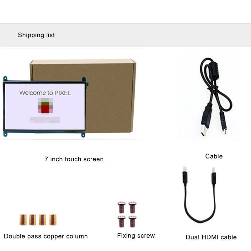 

7 Inch Display HDMI 800*480 LCD with Touch Screen Monitor for Raspberry Pi 3 B+