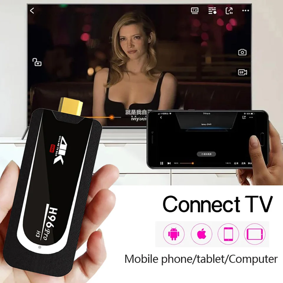 H96 Pro H3 tv Stick Amlogic S905X Penta Core GPU Android 7,1 tv Dongle 2GB ram 16GB rom 2,4G/5.G WiFi BT 4,0 1080P 4K HD мини-ПК