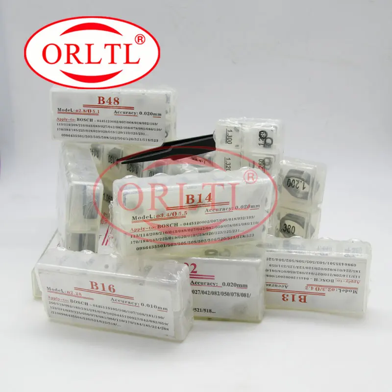 

ORLTL B12 B14 B21 B24 B27 Common Rail Injector Adjust Shims 50 Pcs Diesel Fuel Nozzle Adjusting Washers Shims Gasket