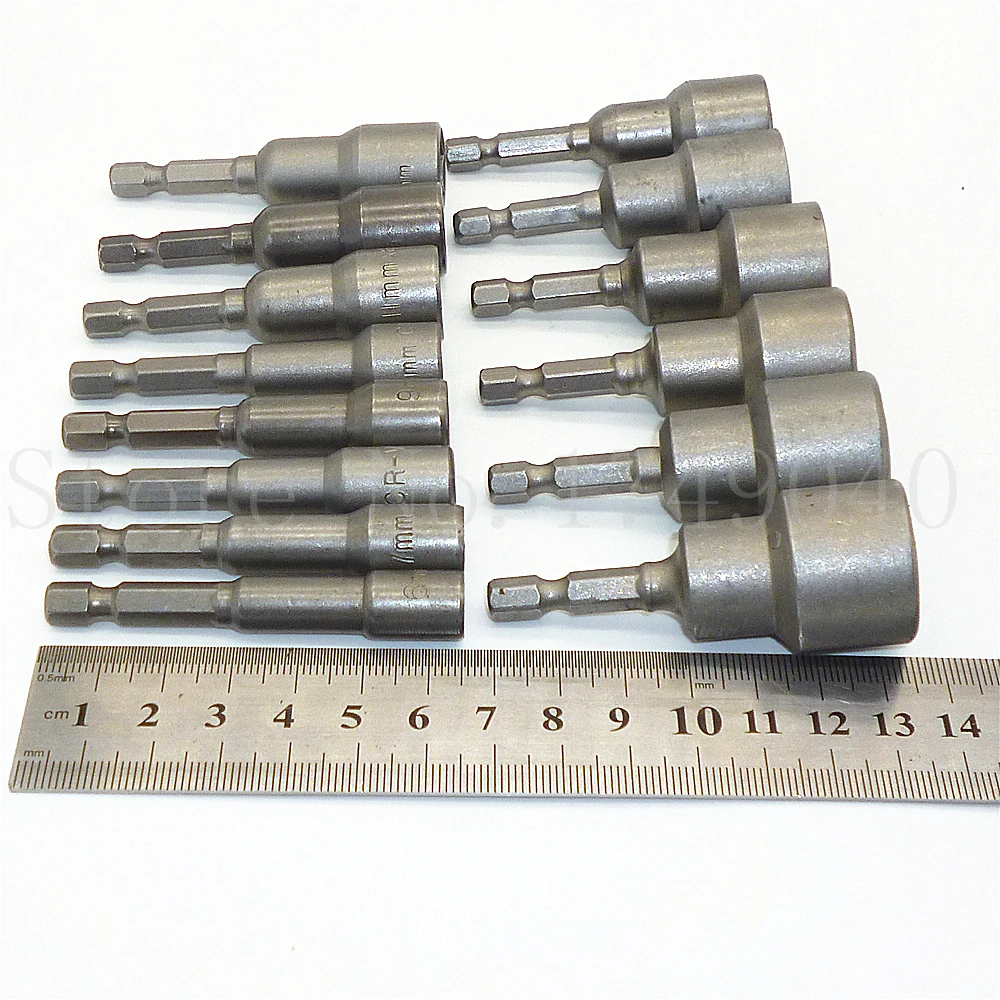 14 шт. набор инструментов для дрели 6 19 мм|metric sockets|nut driver setsocket power tool |
