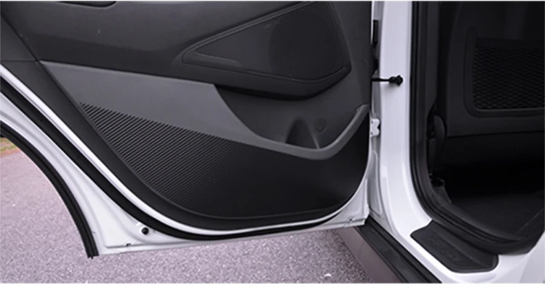 4 шт./компл. Carbin Fibre Anti-Kick Pad для hyundai New Tucson/Elantra AB030