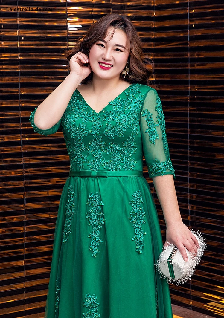 Большие размеры vestido madrinha тюль сексуальный v-образный вырез Половина рукава Линия Зеленый Фиолетовый королевский синий бордовый Серебряный платья подружки невесты