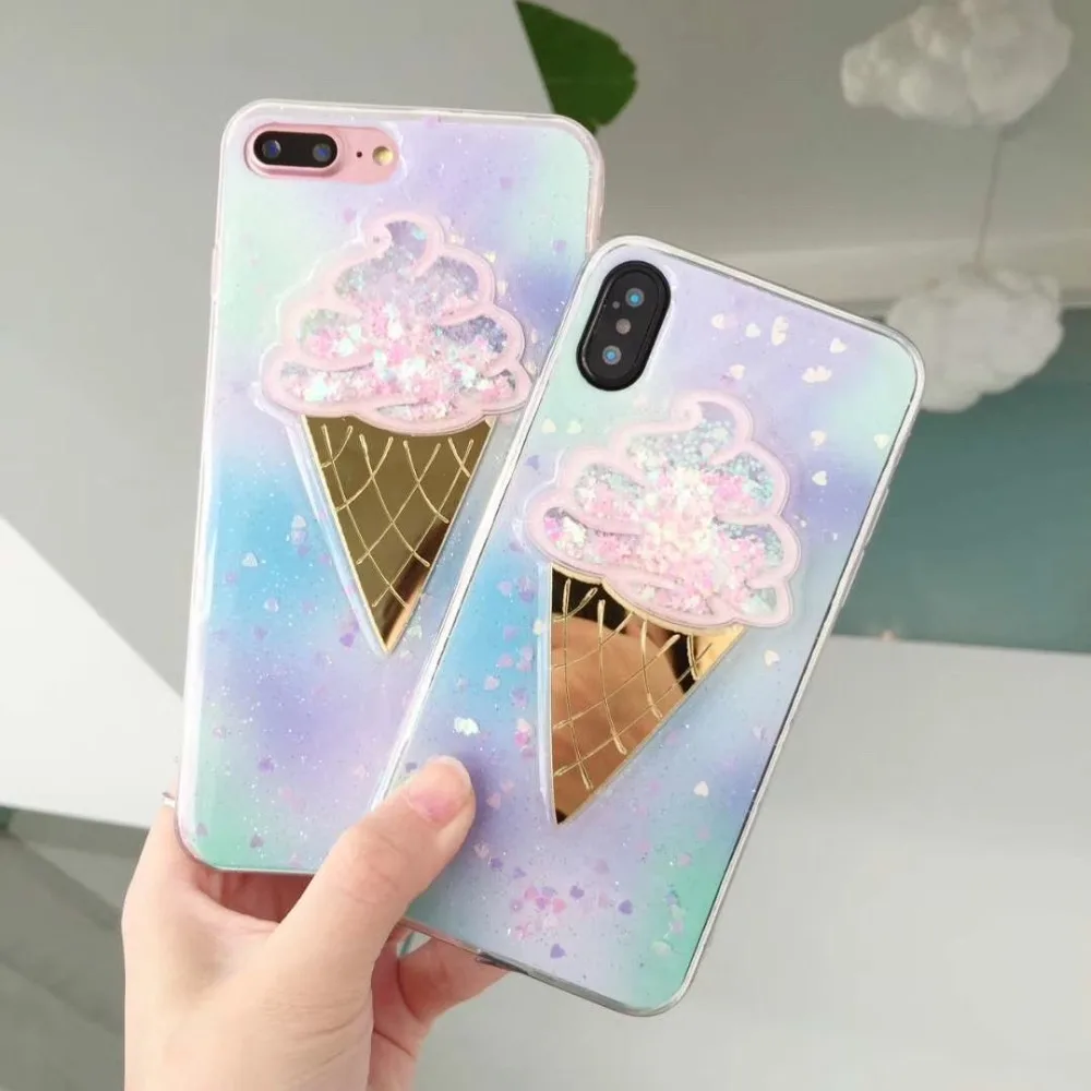 Роскошный блестящий яркий чехол с рисунком кекса для iPhone 7 Plus, мягкий чехол из ТПУ для iPhone 6 7 6 S 8plus X XR XS MAX, чехол для телефона