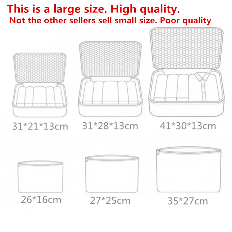 Не пропустите новый большой размер 6 шт./компл. высококачественный чемодан