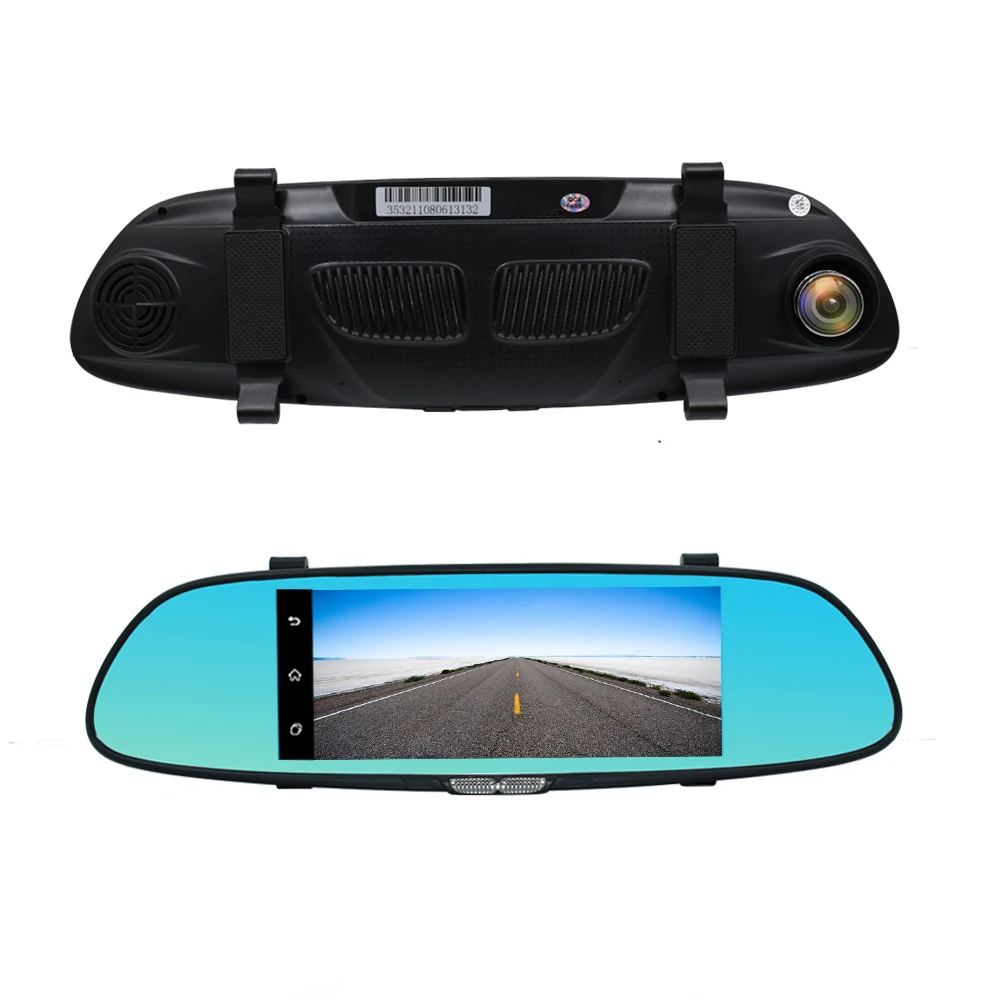 Новый 7 дюймов 3G автомобиля Камера DVR GPS Bluetooth Двойной объектив Зеркало заднего