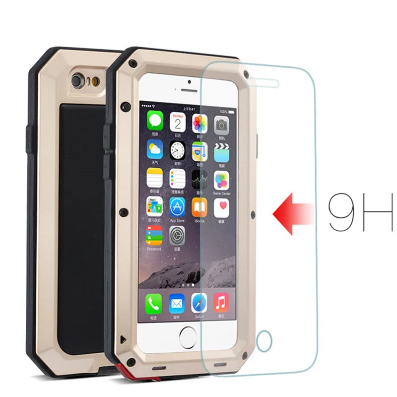 Armor Case Shock Anti Drop Shockproof Metal Aluminum + Silicone Protective Cover For iPhone X 5 5S 6 6S 7 8 Plus 10 |